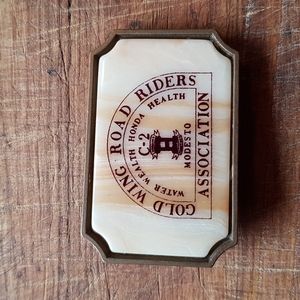Brass belt buckle -Honda